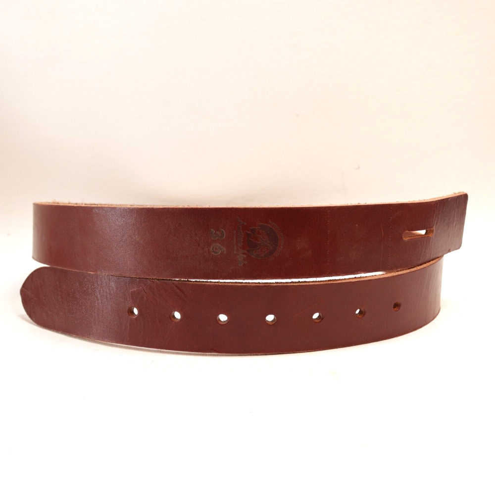 Vintage Nocona Textured Brown Leather Belt Size 36